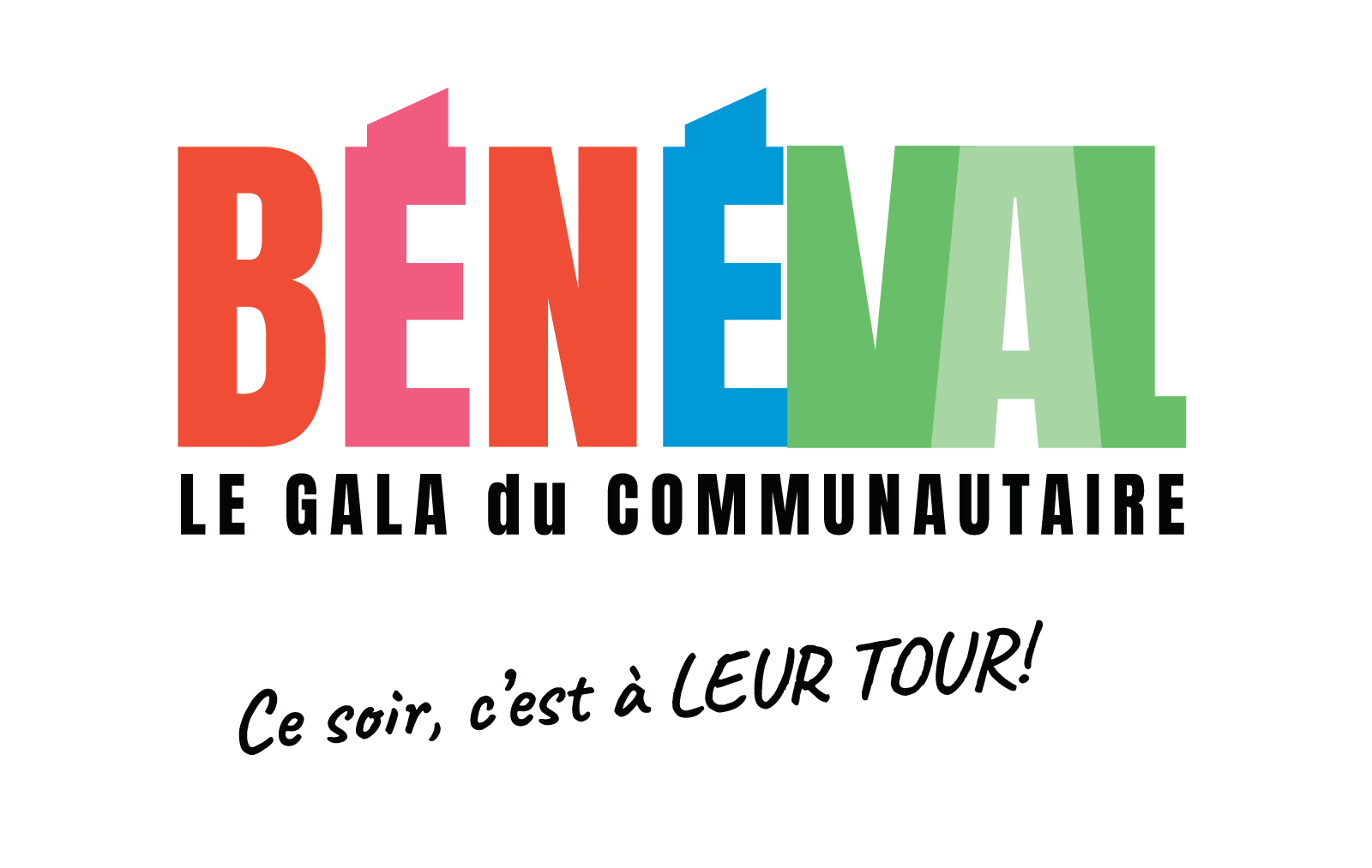Logo BÉNÉVAL avec le slogan Ce soir, c'est à leur tour
